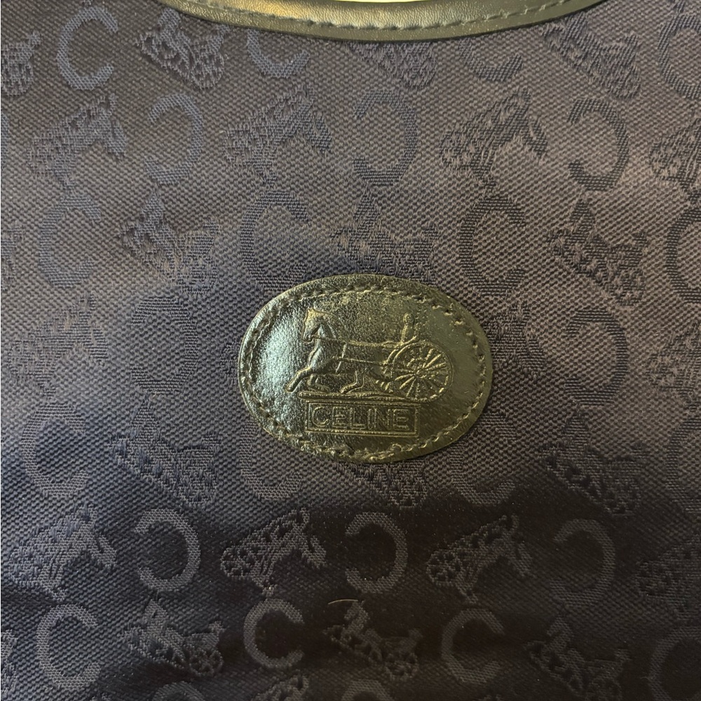 Vintage CELINE x Noevir Monogram Dark Blue Tote Bag. - Picture 3 of 5